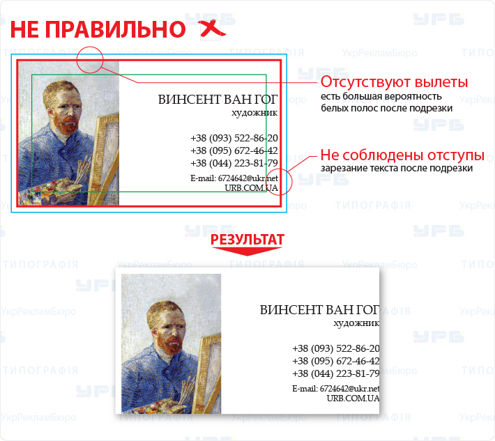 неверный макет